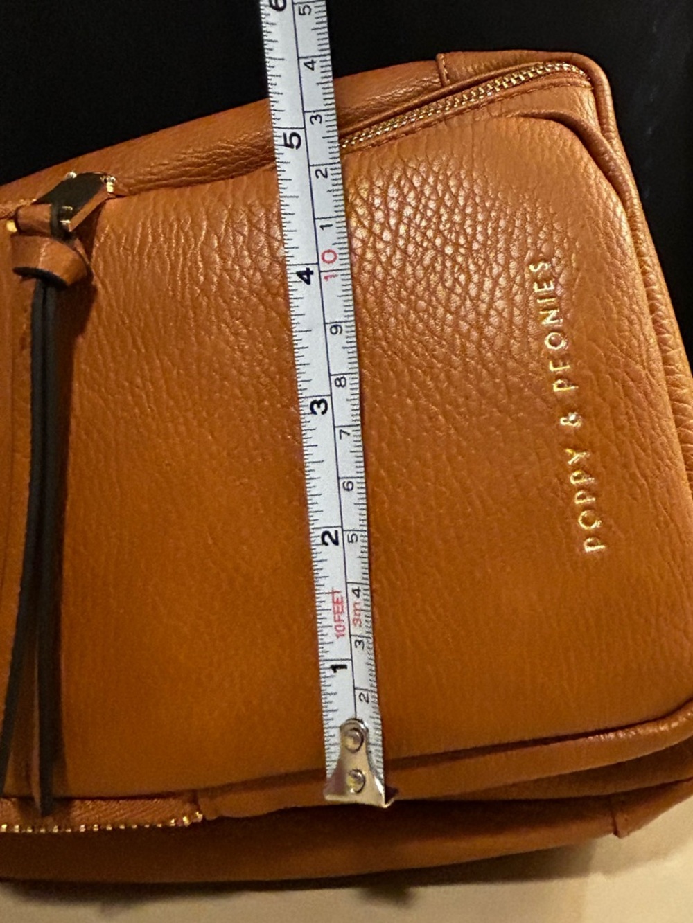 Poppy & Peonies Pebbled Leather Sling Backpack Purse NWOT - Picture 10 of 15